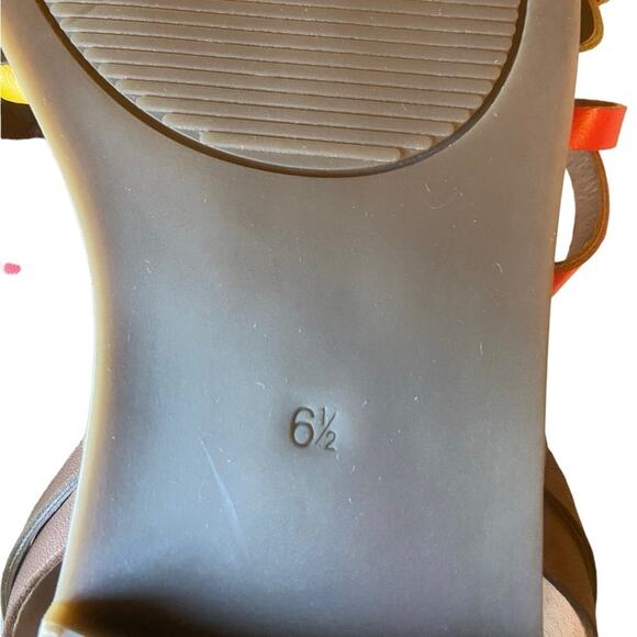 MADEWELL Maya Multi-Color Rainbow Huarache Sandal, Size 6.5 - Picture 2 of 5